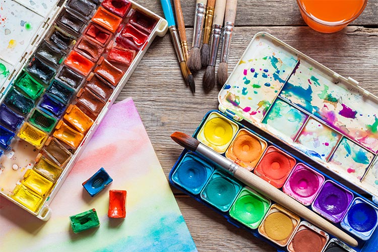 

  
      Supplies for watercolours
  
